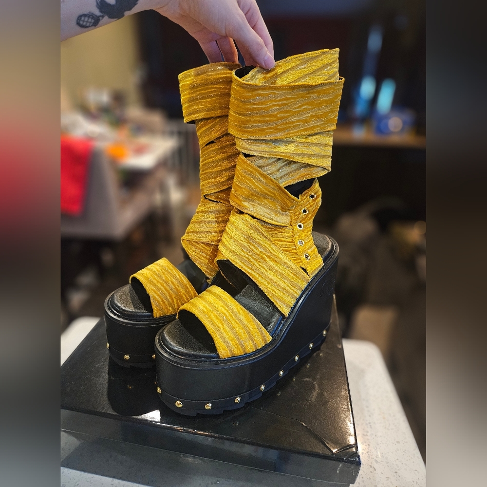 YRU x Monster High: Sphynx Platform Sandals NIB